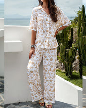 Load image into Gallery viewer, Parker Pants Set - White and Sand
