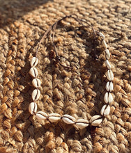 Load image into Gallery viewer, Cowrie Shell Choker - Chocolate Cord
