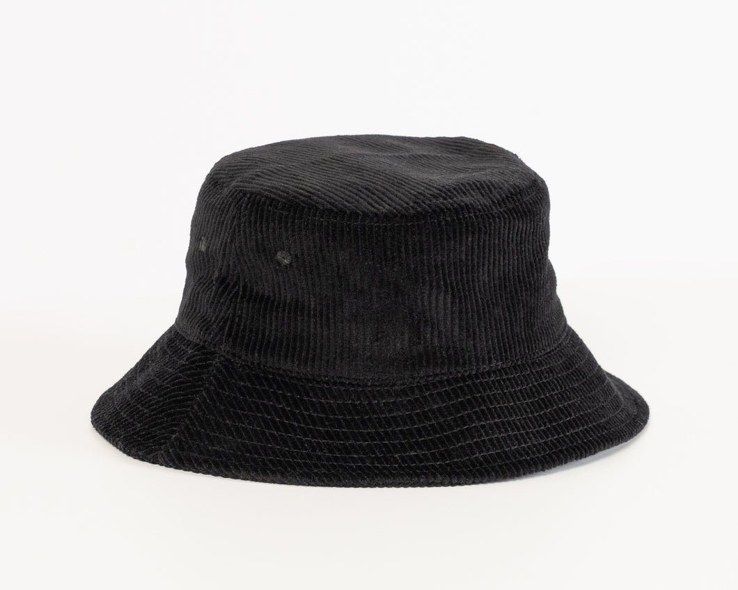 Billie Cord Bucket Hat - Black