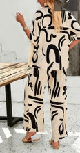 Load image into Gallery viewer, Parker Pants Set - Cream with Black
