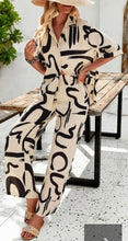 Load image into Gallery viewer, Parker Pants Set - Cream with Black
