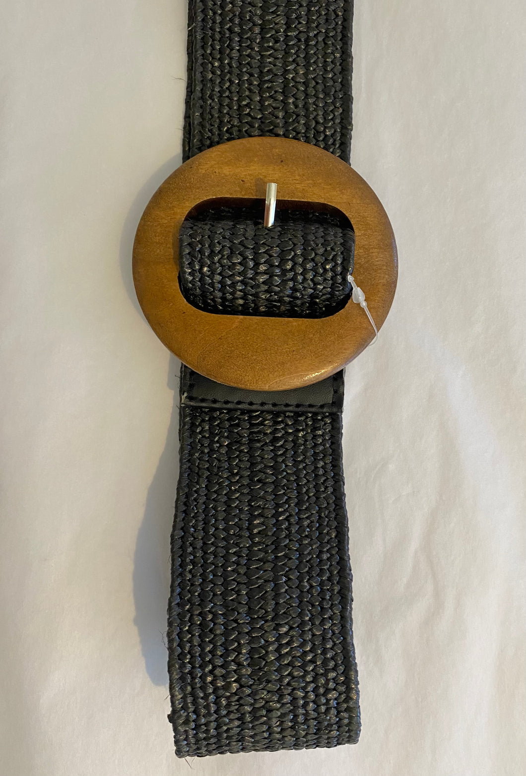 Wooden Buckle Stretch Belt
